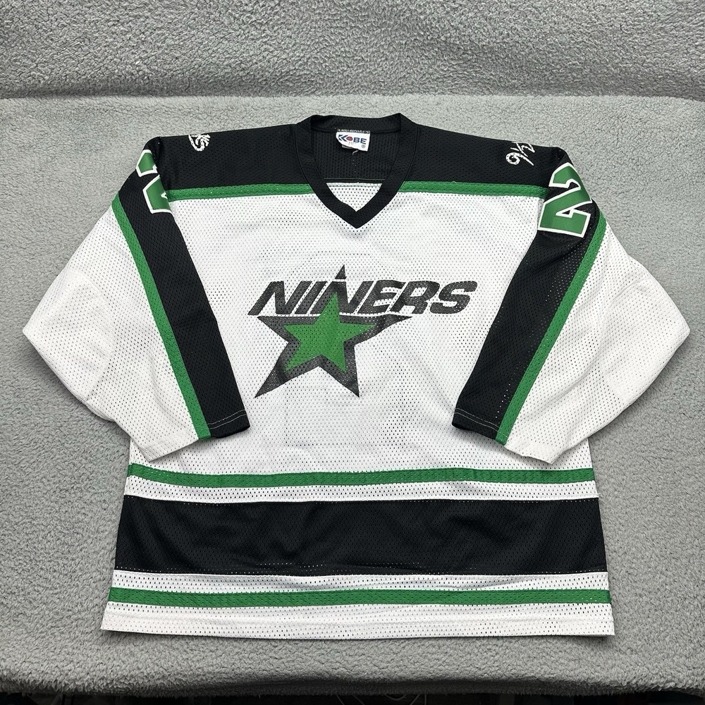 Kobe Adult‎ XL #2 Niners White 100% Polyester Hockey Jersey Embroidered Numbers